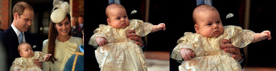 Los Duques de Cambridge llegan con el Príncipe Jorge al Palacio de St. James para celebrar su íntimo bautizo