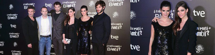 Iniesta se rodea de Quim Gutiérrez, Clara Lago y Úrsula Corberó en el estreno de '¿Quién mató a Bambi?'