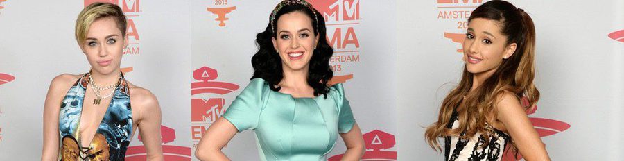 Katy Perry, Miley Cyrus y Ariana Grande destacan en la alfombra roja de los MTV EMA 2013