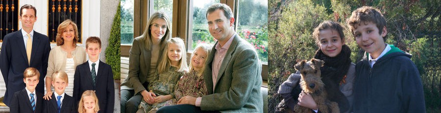 La Familia Real felicita la Navidad 2011 con Iñaki Urdangarín en las postales