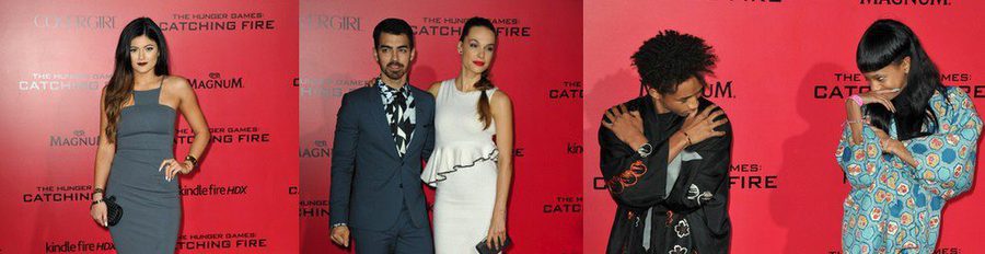 Joe Jonas, Kylie Jenner y Willow y Jaden Smith asisten al estreno de 'Los Juegos del Hambre: En llamas'