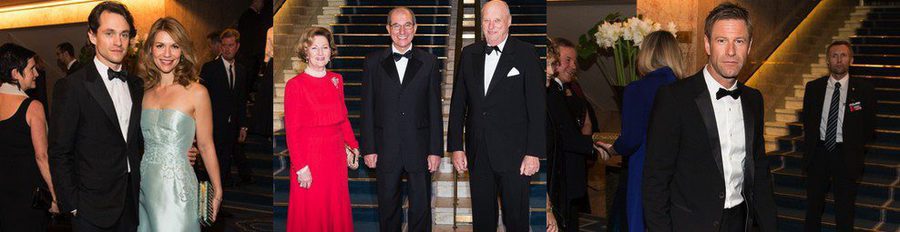 Claire Danes, Hugh Dancy y Aaron Eckhart cenan con los Reyes de Noruega tras la entrega del Nobel de la Paz