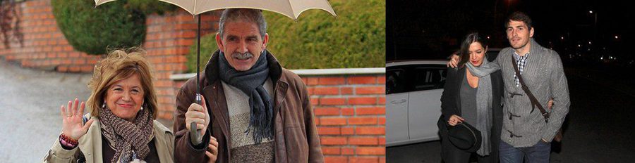 Los padres de Iker Casillas visitan a Sara Carbonero y su nieto Martín