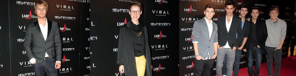 Jaime Olías, Manuela Vellés, David Seijo, Iván Massagué y Auryn disfrutan del estreno de 'Viral'