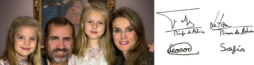 Los Príncipes Felipe y Letizia y las infantas Sofía y Leonor felicitan la Navidad con una pictórica postal