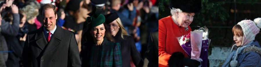 Guillermo de Inglaterra y Kate Middleton, muy felices en su primera misa de Navidad tras el nacimiento del Príncipe Jorge