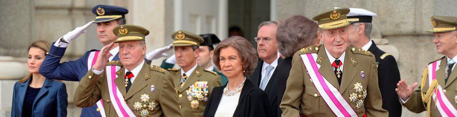 El Rey Juan Carlos reaparece muy fatigado tras su última operación en la Pascua Militar 2014
