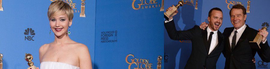 Leonardo DiCaprio, Jennifer Lawrence y Bryan Cranston, ganadores de los Globos de Oro 2014