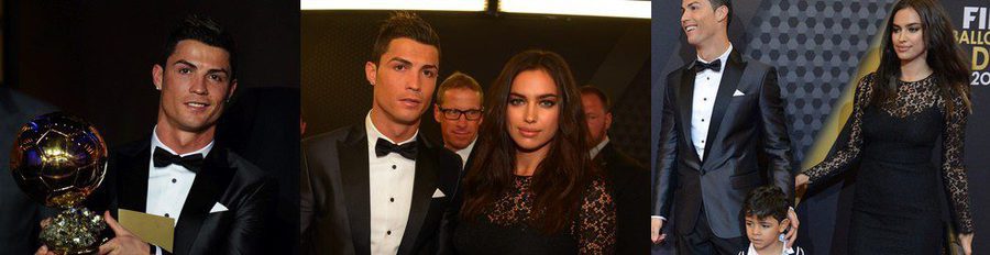 Irina Shayk y Cristiano Ronaldo Jr, el mejor apoyo de un emocionado CR7 en la entrega del Balón de Oro 2013