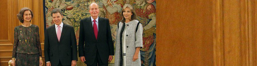 Los Reyes unen sus agendas para recibir al presidente de Colombia, Juan Manuel Santos, y a su esposa
