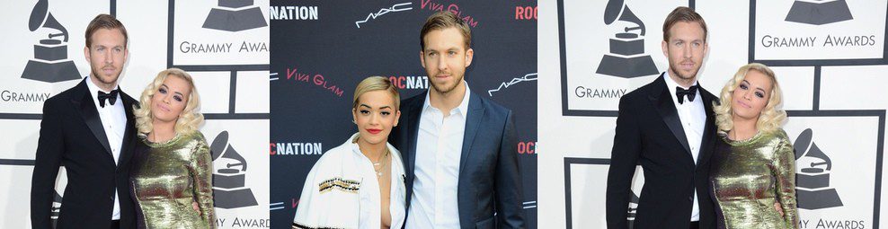 Rita Ora y Calvin Harris desmienten su ruptura sobre la alfombra roja de los Grammy 2014