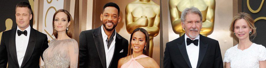 Brad Pitt y Angelina Jolie, Will Smith y Jada Pinkett Smith y Harrison Ford y Calista Flockart: Las parejas de los Oscar 2014