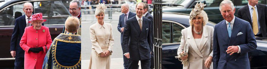 La Familia Real Británica comandada por la Reina Isabel se reúne para celebrar el Día de la Commonwealth