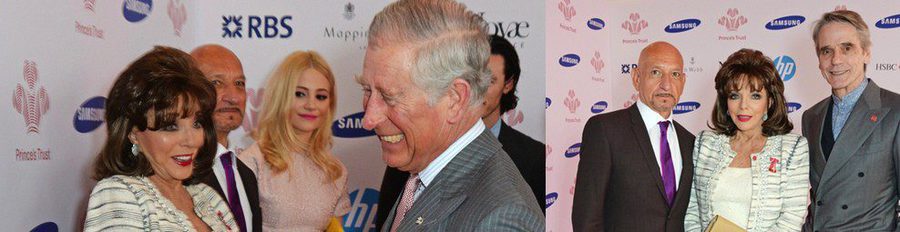 El Príncipe Carlos de Inglaterra se codea con Joan Collins, Jeremy Irons y Luke Evans en los Prince's Trust Awards
