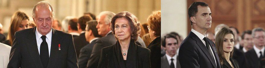 Los Reyes, los Príncipes Felipe y Letizia, Raphael y Paloma Cuevas acuden al funeral de Estado de Adolfo Suárez