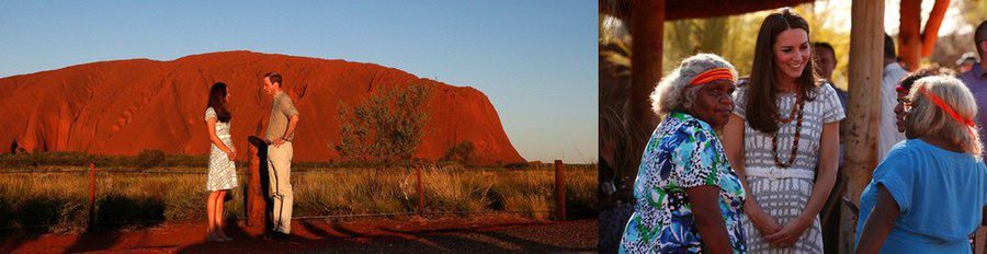 El Príncipe Guillermo y Kate Middleton se dejan maravillar por la magia de Uluru en Australia