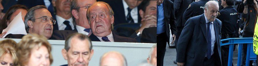 El Rey Juan Carlos y Vicente del Bosque animaron al Real Madrid en el partido de Champions contra el Bayern de Munich