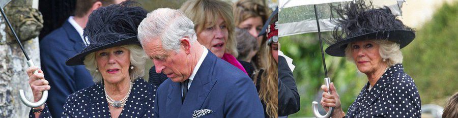 Camilla Parker, rota de dolor junto al Príncipe Carlos en el funeral de su hermano Mark Shand