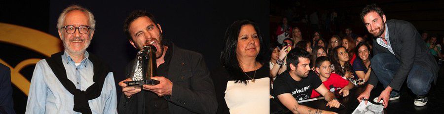 Dani Rovira, premiado por el Festival de Cine de Melilla 2014 ante Andrea Duro, Elia Galera y Blanca Romero