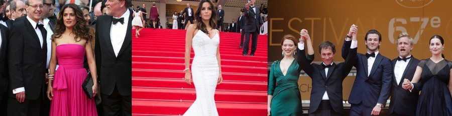 Salma Hayek, Eva Longoria y más en el estreno de 'Saint Laurent' en el Festival Cannes 2014