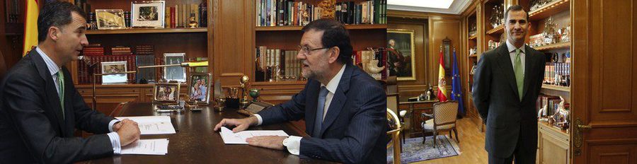 El Rey Felipe VI y Mariano Rajoy mantienen su primer despacho tras la proclamación del Rey