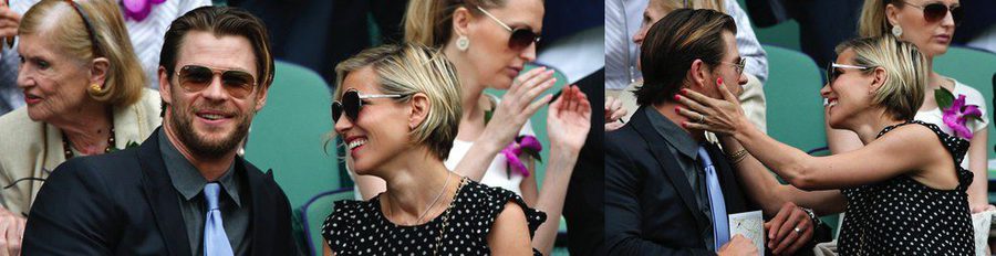 Chris Hemsworth y Elsa Pataky, todo amor en las gradas de la final de Wimbledon 2014