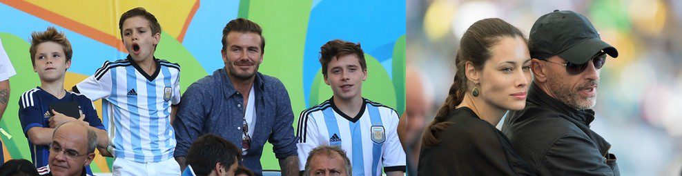 David Beckham, Rihanna, Adriana Lima y Ramazzotti, testigos de la victoria de Alemania en el Mundial de Brasil 2014