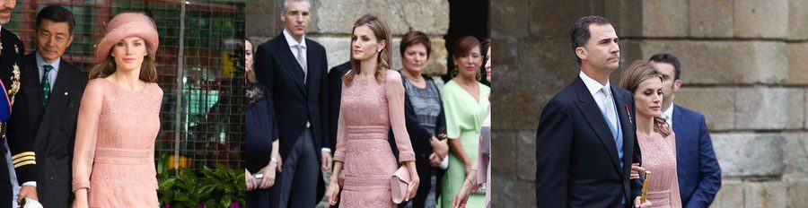 La Reina Letizia celebra el Día de Santiago reciclando el vestido que lució en la boda de los Duques de Cambridge