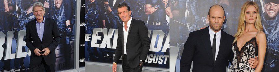 Antonio Banderas, Harrison Ford, Jason Statham y Kellan Lutz estrenan 'Los mercenarios 3' en Los Angeles