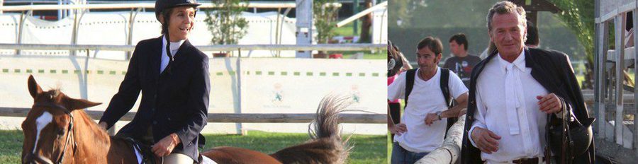 La Infanta Elena reaparece montando a caballo en el Real Club Pineda de Sevilla junto a Luis Astolfi