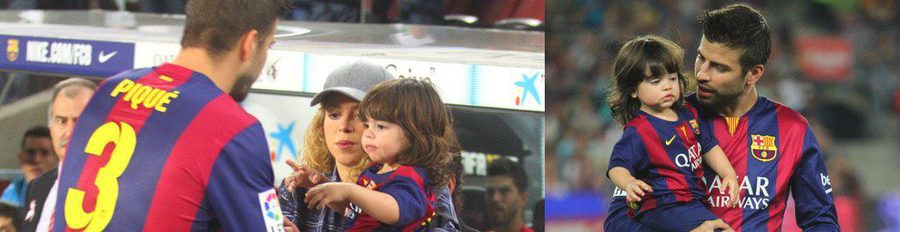 Shakira y Milan ayudan a ofrecer a Gerard Piqué su imagen más familiar en el Camp Nou