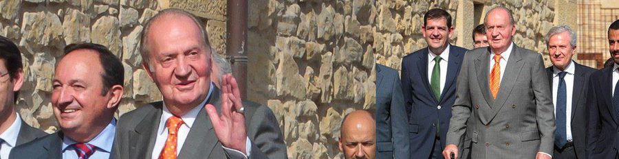 El Rey Juan Carlos, muy relajado y bromista en la inauguración de la remodelación del Castillo de Ygay