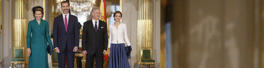 Los Reyes Felipe y Letizia se reúnen con los Reyes Felipe y Matilde y visitan el Parlamento en su viaje oficial a Bélgica
