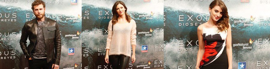 Álvaro Cervantes y Úrsula Corberó arropan a María Valverde y Christian Bale en el estreno de 'Exodus'
