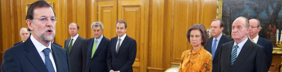 Mariano Rajoy jura su cargo como presidente del Gobierno ante los Reyes y Zapatero