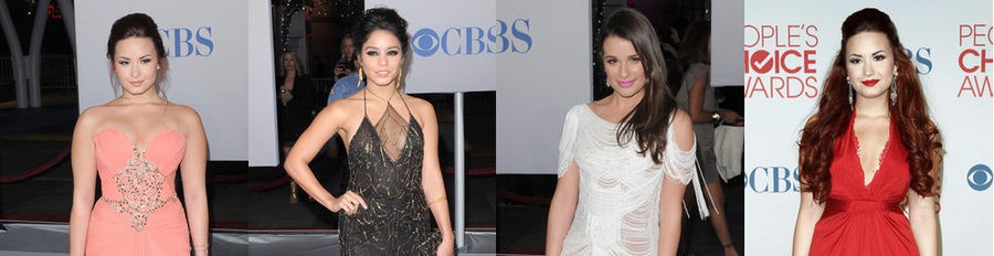 Demi Lovato, Vanessa Hudgens y Lea Michele protagonizan la alfombra roja de los People's Choice Awards 2012