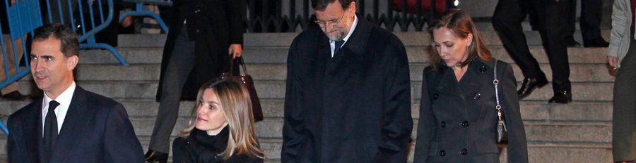Los Príncipes Felipe y Letizia y Mariano Rajoy, entre los asistentes a la misa funeral por Manuel Fraga