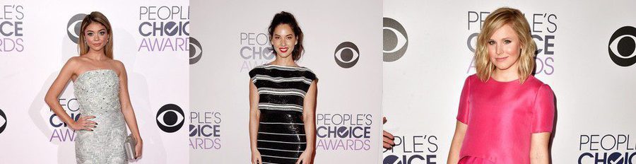 Olivia Munn, Kristen Bell y Sarah Hyland pasean por la alfombra roja de los People's Choice Awards 2015