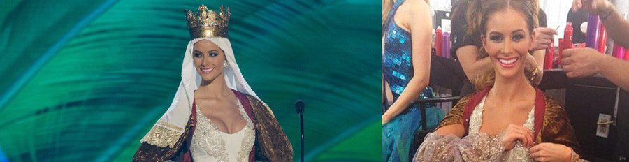 Desiré Cordero luce un vestido inspirado en Isabel la Católica en el desfile 'Traje Típico Nacional' de Miss Universo 2015