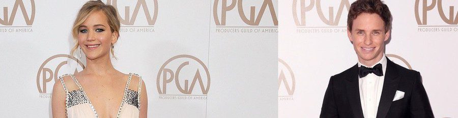 Jennifer Lawrence, Eddie Redmayne y Felicity Jones arropan a los productores en los Producers Guild Awards 2015