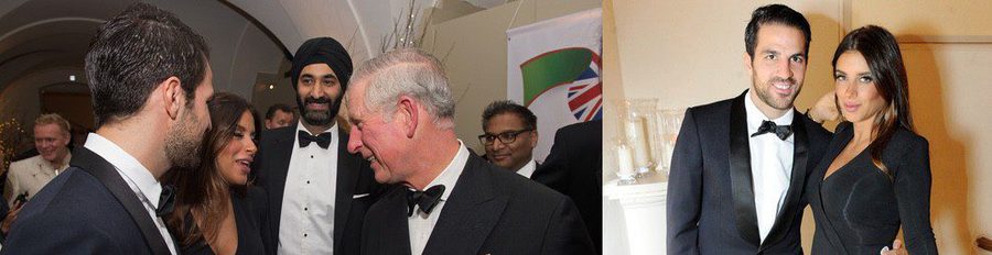 Daniella Semaan presume de embarazo junto a Cesc Fàbregas y el Príncipe Carlos en la British Asian Trust