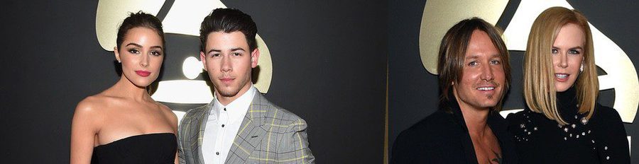 Nick Jonas y Olivia Culpo, Kim Kardashian y Kanye West, Keith Urban y Nicole Kidman: Las parejas de los Grammy 2015