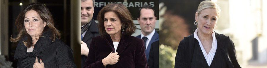 Ana Rosa Quintana y Ana Botella arropan a Cristina Cifuentes en el tanatorio de su padre