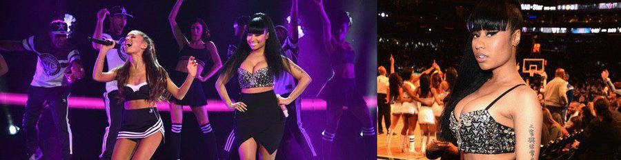 La sensualidad de Ariana Grande y el escote de Nicki Minaj, foco de miradas en el All Star Game 2015