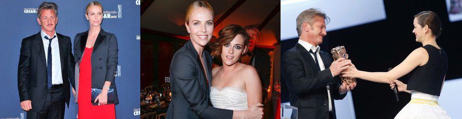 Charlize Theron muestra su amor con Sean Penn y se reencuentra con Kristen Stewart en los César más internacionales
