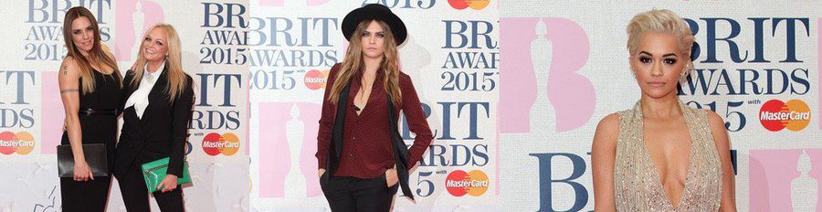 Karlie Kloss, Melanie C, Emma Bunton, Cara Delevingne y Rita Ora brillan en la alfombra roja de los Brits 2015