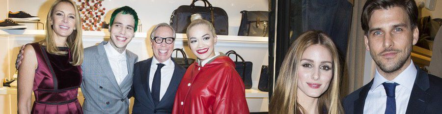 Rita Ora apoya a su suegro, el diseñador Tommy Hilfiger, en la inauguración de una tienda en París