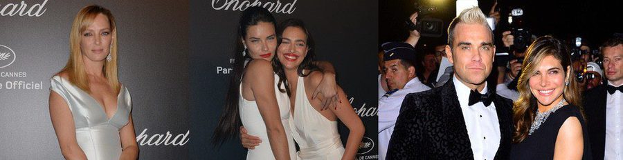 Uma Thurman, Adriana Lima, Irina Shayk y Robbie Williams asisten a la fiesta Chopard de Cannes 2015