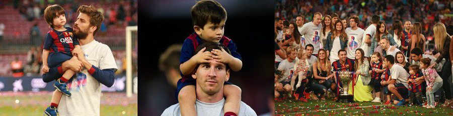 Gerard Piqué, Milan y Sasha con Leo Messi y Thiago: Los jugadores del Barça celebran la Liga con sus hijos
