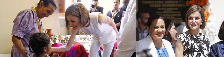 La Reina Letizia saca su lado más maternal en su viaje a Honduras